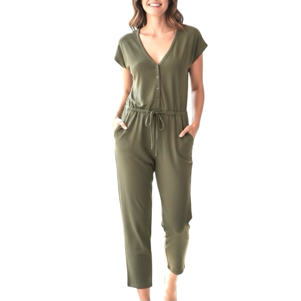 Norma Kamali Army Green Jumpsuit